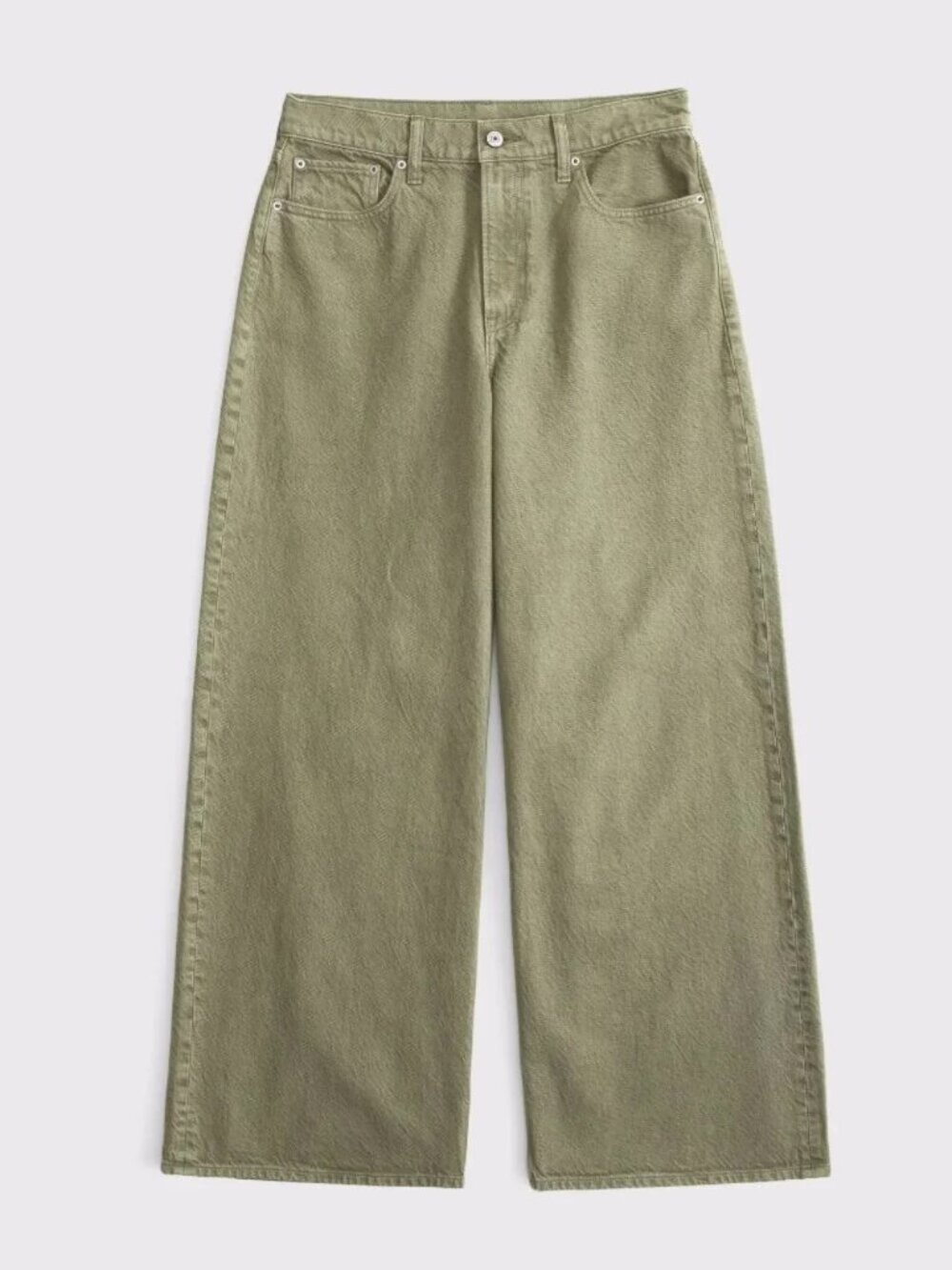 Abercrombie High Rise Wide Leg Jeans Olive Green 28 - Picture 1 of 3